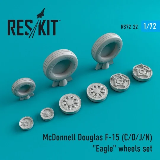 F-15 (C, D, J, N) Eagle wheels set, 1/72 - ResKit Models RS72-0022