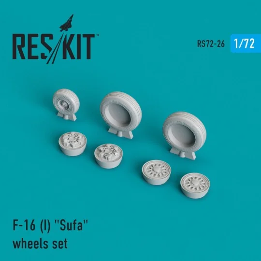 F-16I Sufa wheels set, 1/72 - ResKit Models RS72-0026 F-16I Sufa wheels set, 1/72 - ResKit Models RS72-0026