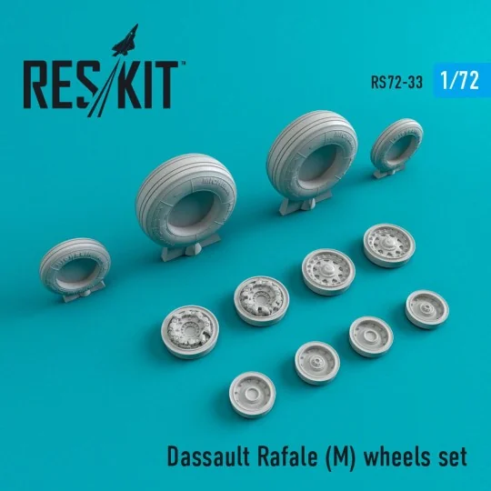 Rafale M wheels set, 1/72 - ResKit Models RS72-0033 Rafale M wheels set, 1/72 - ResKit Models RS72-0033