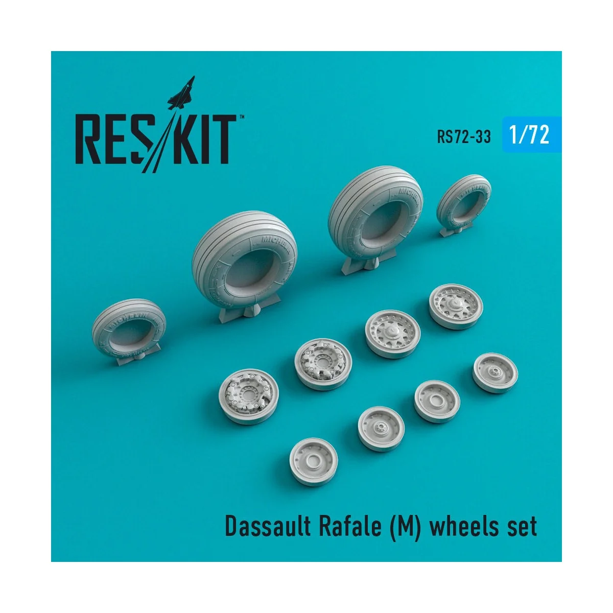 Rafale M wheels set - ResKit Models RS72-0033