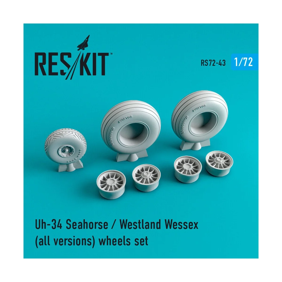 Uh-34 Seahorse/Westland Wessex (all versions) wheels set, 1/72 - Re... Uh-34 Seahorse/Westland Wessex (all versions) wheels set, 1/72 - Re...