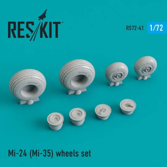 Mi-24 Hind wheels set, 1/72 - ResKit Models RS72-0041 Mi-24 Hind wheels set, 1/72 - ResKit Models RS72-0041
