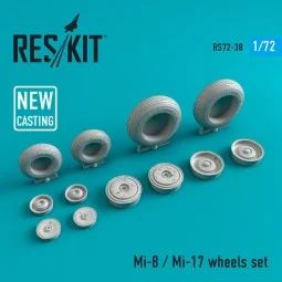 Mi-8/Mi-17 wheels set, 1/72 - ResKit Models RS72-0038