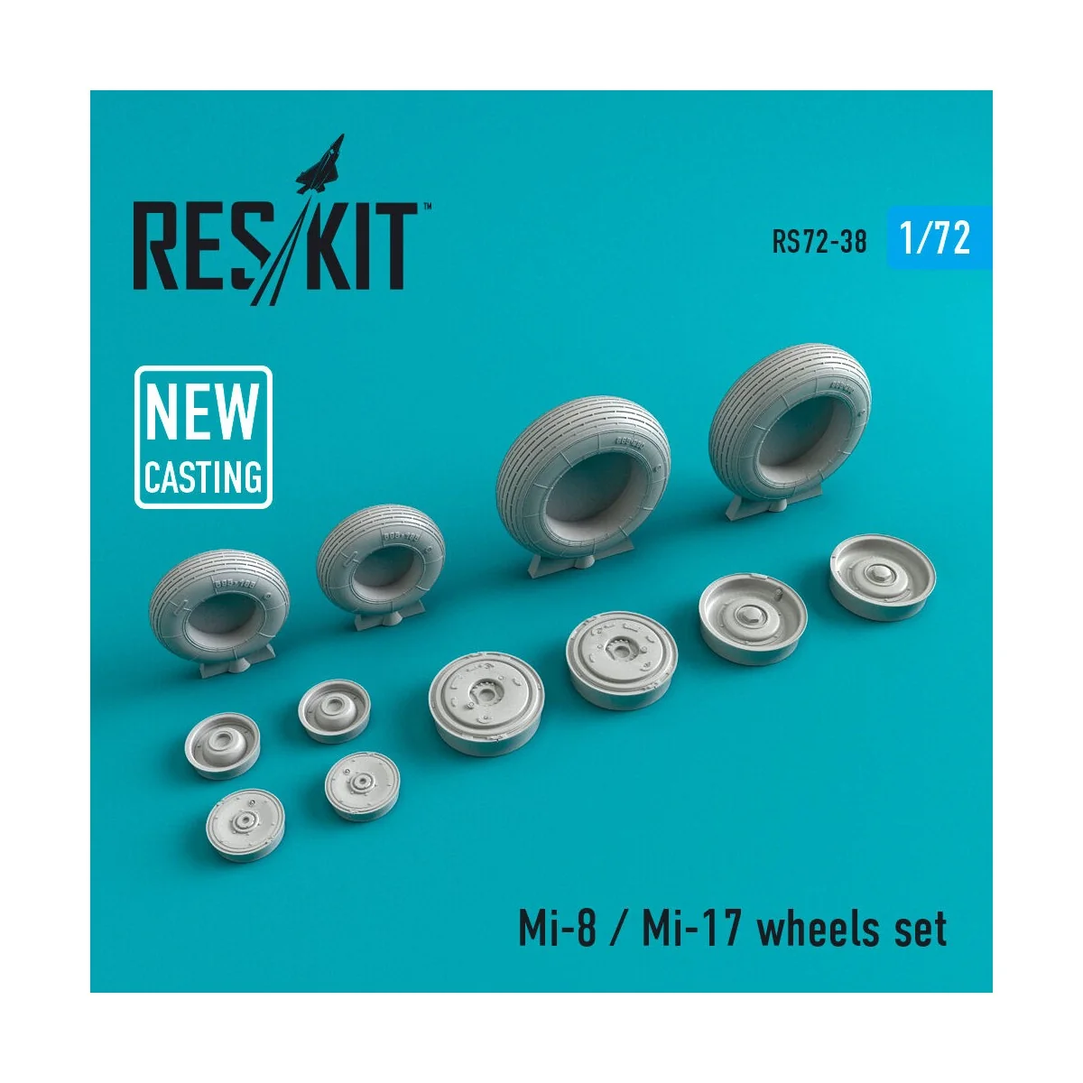 Mi-8/Mi-17 wheels set - ResKit Models RS72-0038