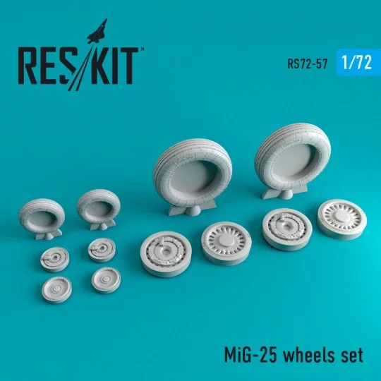 MiG-25 (weighted) wheels set, 1/72 - ResKit Models RS72-0057