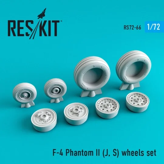 F-4 (J, S) Phantom II wheels set, 1/72 - ResKit Models RS72-0066 F-4 (J, S) Phantom II wheels set, 1/72 - ResKit Models RS72-0066