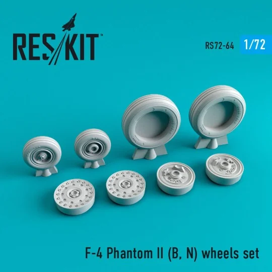 F-4 (B, N) Phantom II wheels set, 1/72 - ResKit Models RS72-0064