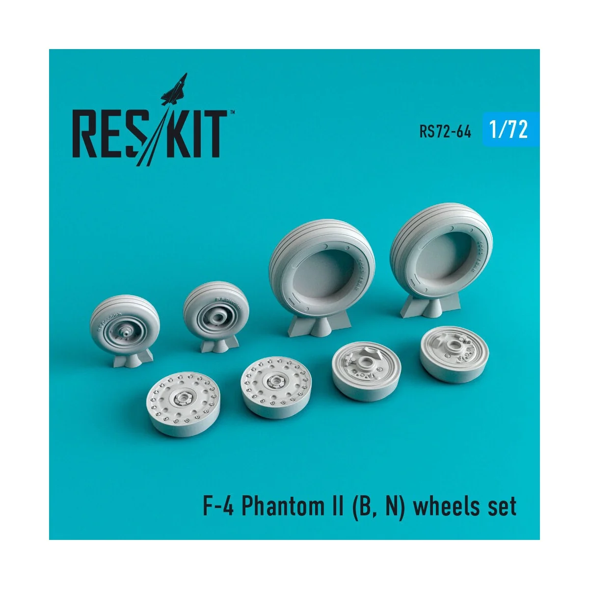 F-4 (B, N) Phantom II wheels set, 1/72 - ResKit Models RS72-0064