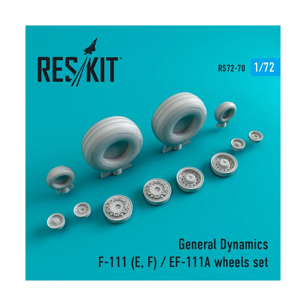 F-111 (E, F)/EF-111A wheels set (weighted), 1/72 - ResKit Models RS... F-111 (E, F)/EF-111A wheels set (weighted), 1/72 - ResKit Models RS...