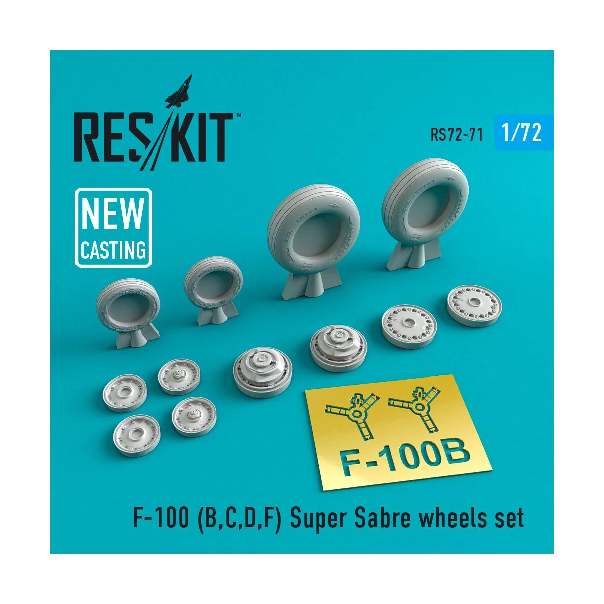 F-100 (B, C, D, F) Super Sabre wheels set, 1/72 - ResKit Models RS7... F-100 (B, C, D, F) Super Sabre wheels set, 1/72 - ResKit Models RS7...