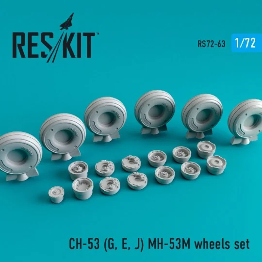 CH-53 (G, E, J)/MH-53M wheels set, 1/72 - ResKit Models RS72-0063