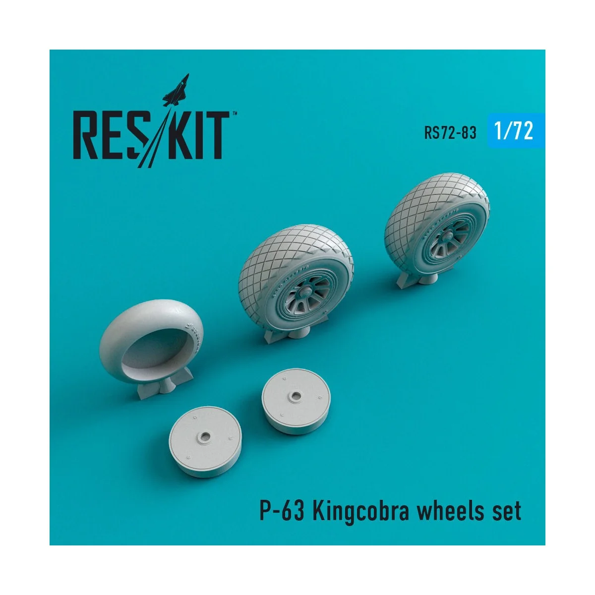 P-63 Kingcobra wheels set, 1/72 - ResKit Models RS72-0083