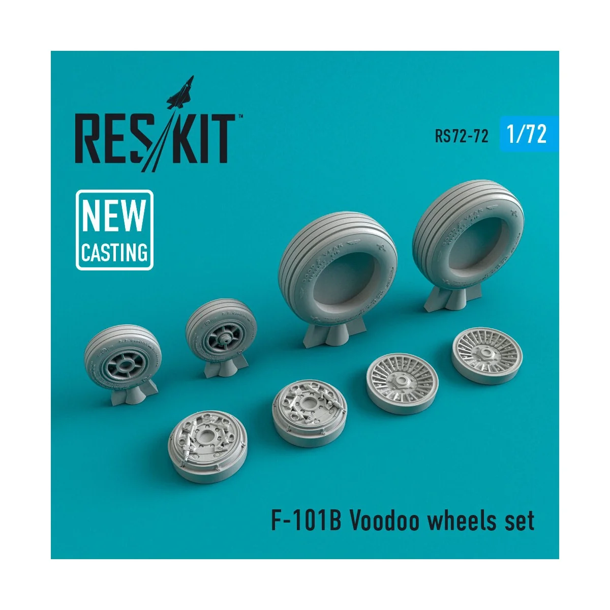 F-101B Voodoo wheels set, 1/72 - ResKit Models RS72-0072 F-101B Voodoo wheels set, 1/72 - ResKit Models RS72-0072