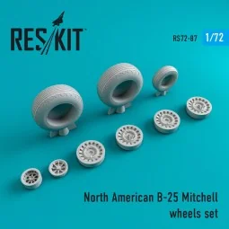 B-25 Mitchell wheels set - ResKit Models RS72-0087
