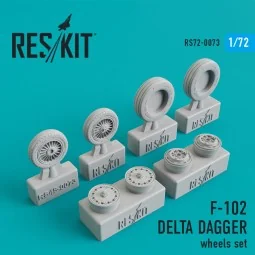 F-102 Delta Dagger wheels set, 1/72 - ResKit Models RS72-0073