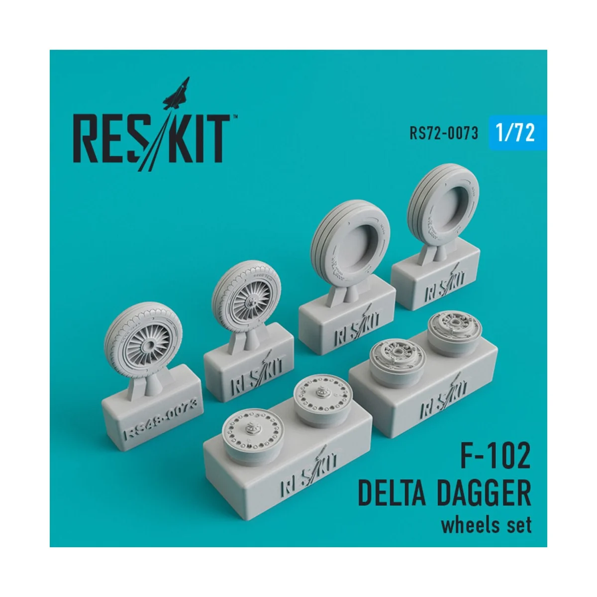 F-102 Delta Dagger wheels set, 1/72 - ResKit Models RS72-0073