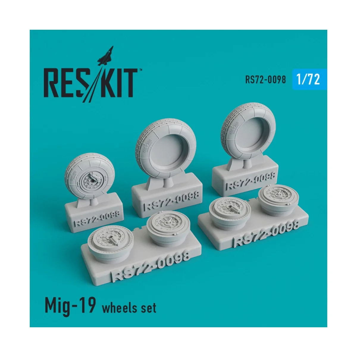 MiG-19 wheels set, 1/72 - ResKit Models RS72-0098