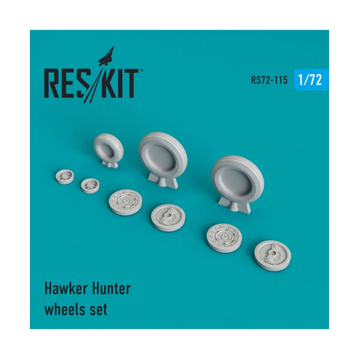 Hawker Hunter wheels set, 1/72 - ResKit Models RS72-0115