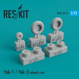 Yak-1/Yak-3 wheels set, 1/72 - ResKit Models RS72-0111