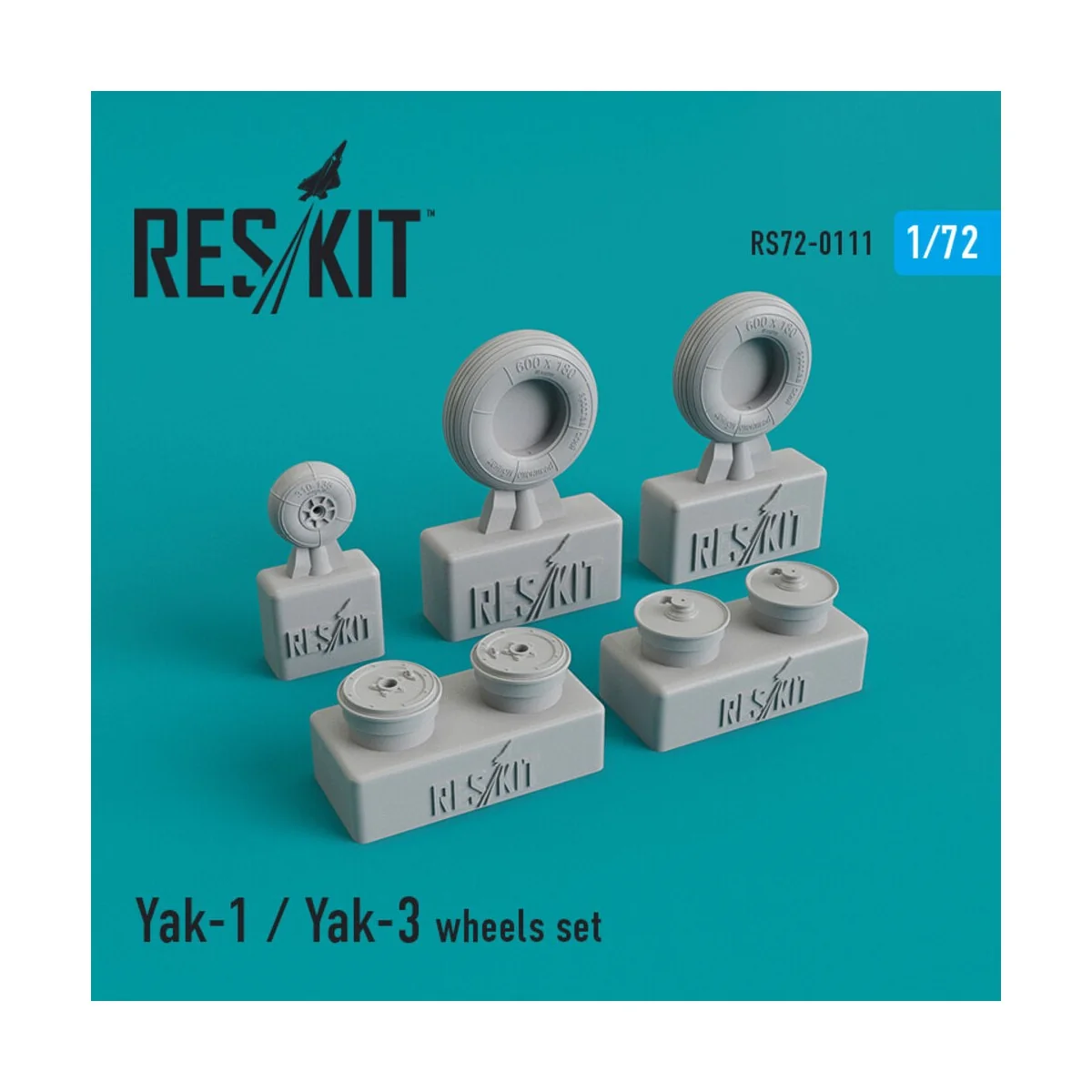 Yak-1/Yak-3 wheels set, 1/72 - ResKit Models RS72-0111 Yak-1/Yak-3 wheels set, 1/72 - ResKit Models RS72-0111