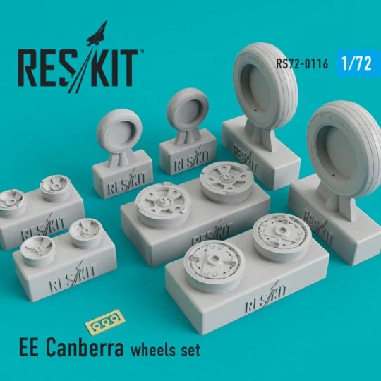 EE Canberra wheels set (weighted), 1/72 - ResKit Models RS72-0116 EE Canberra wheels set (weighted), 1/72 - ResKit Models RS72-0116