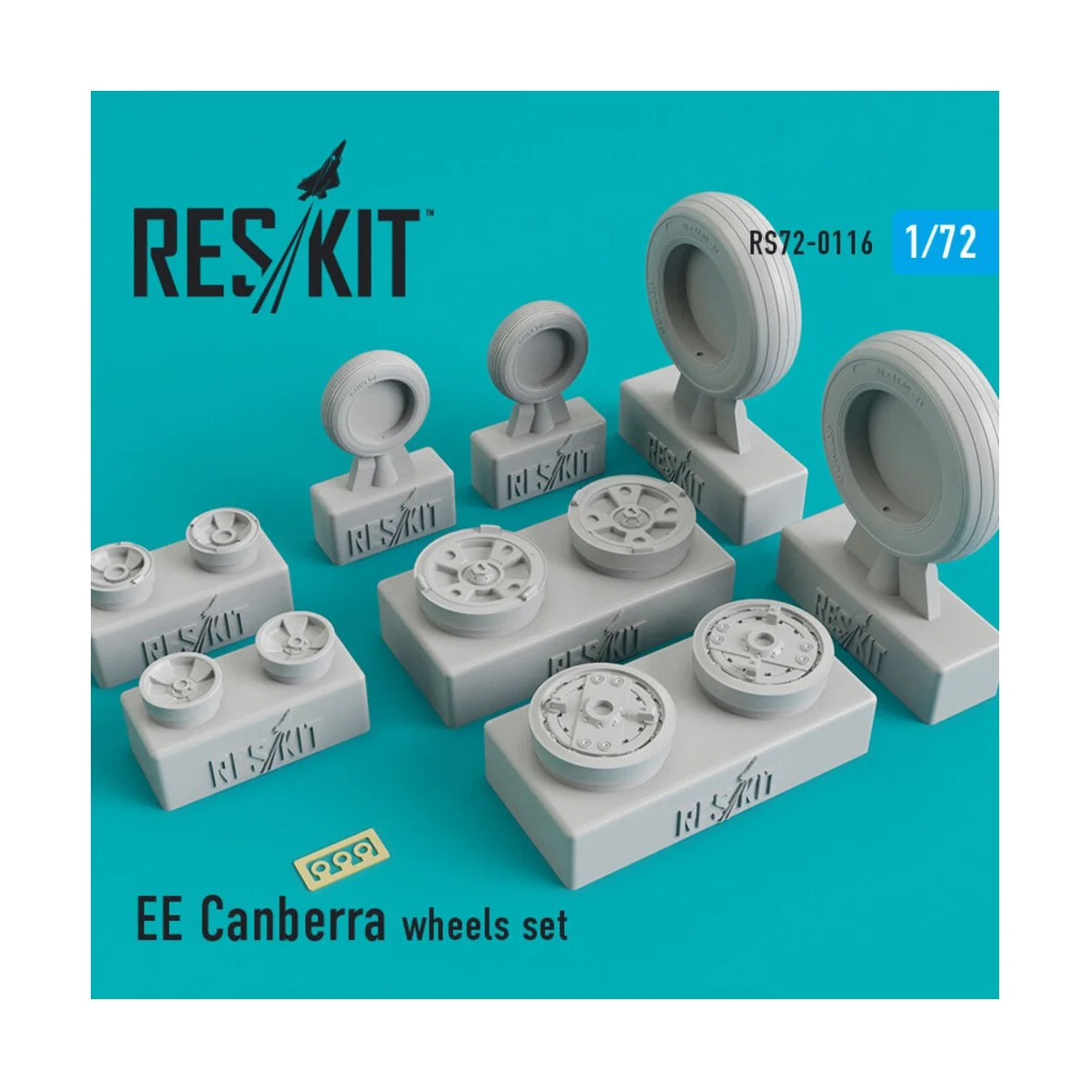 EE Canberra wheels set (weighted), 1/72 - ResKit Models RS72-0116 EE Canberra wheels set (weighted), 1/72 - ResKit Models RS72-0116
