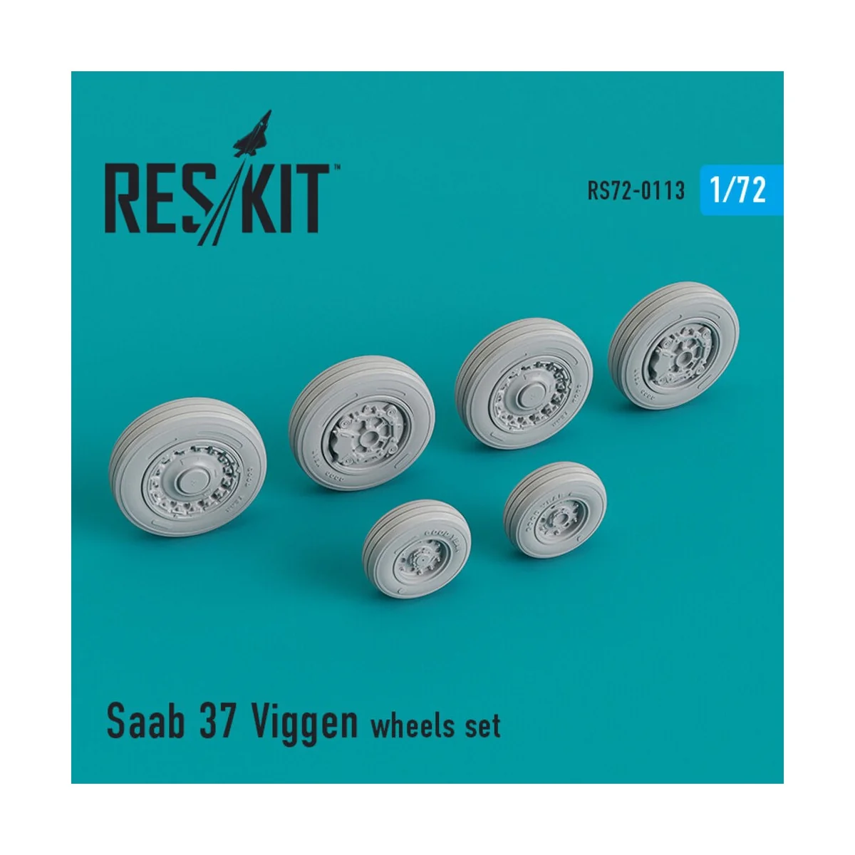 Saab 37 Viggen wheels set - ResKit Models RS72-0113