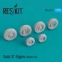 Saab 37 Viggen wheels set - ResKit Models RS72-0113