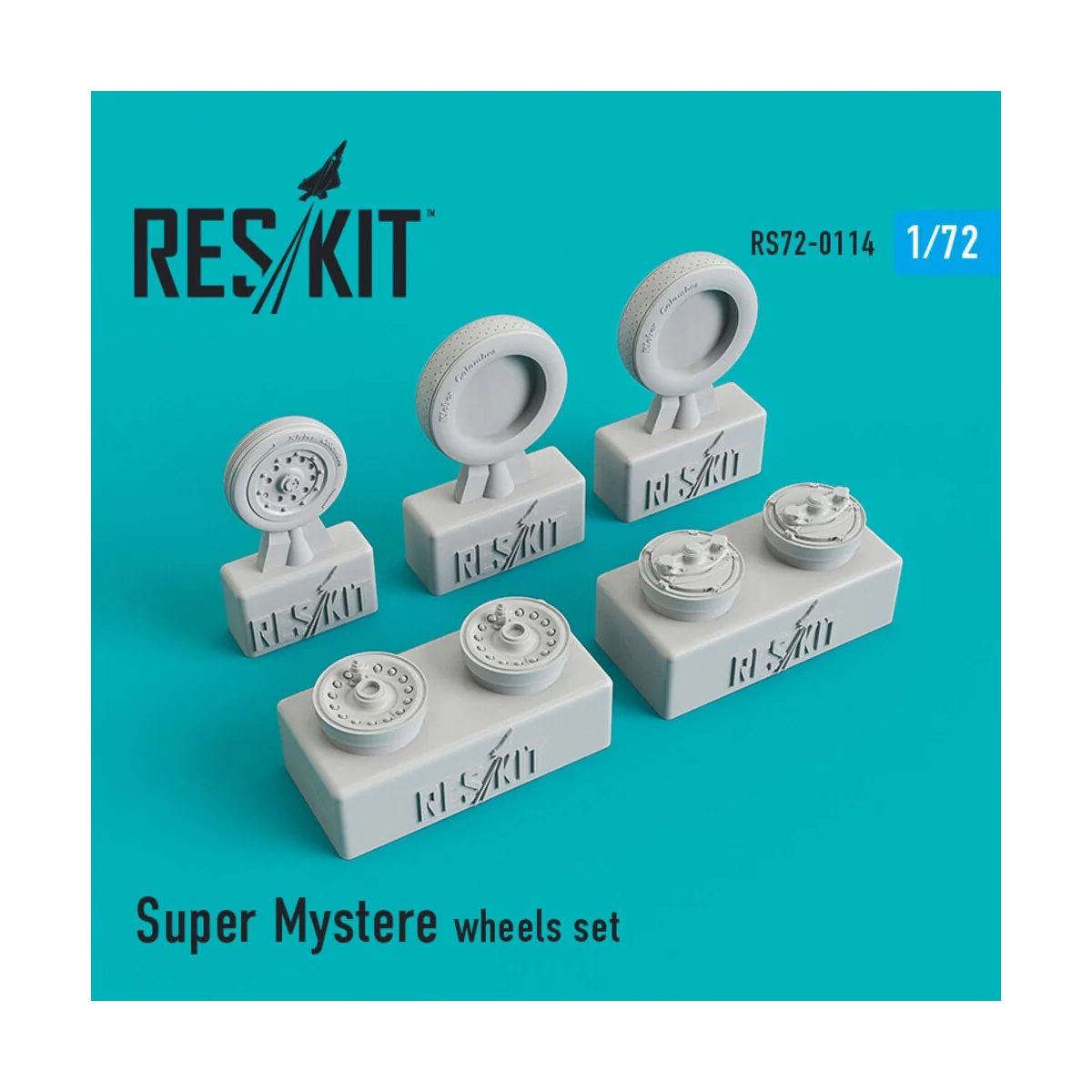 Super Mystère wheels set, 1/72 - ResKit Models RS72-0114