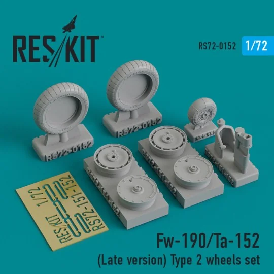 Fw-190 (Late version) type 2 wheels set - ResKit Models RS72-0152