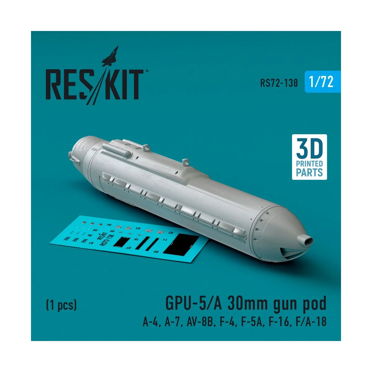 GPU-5/A 30mm gun pod (1 pcs) (A-4, A-7, AV-8B, F-4, F-5A, F-16, F/A...