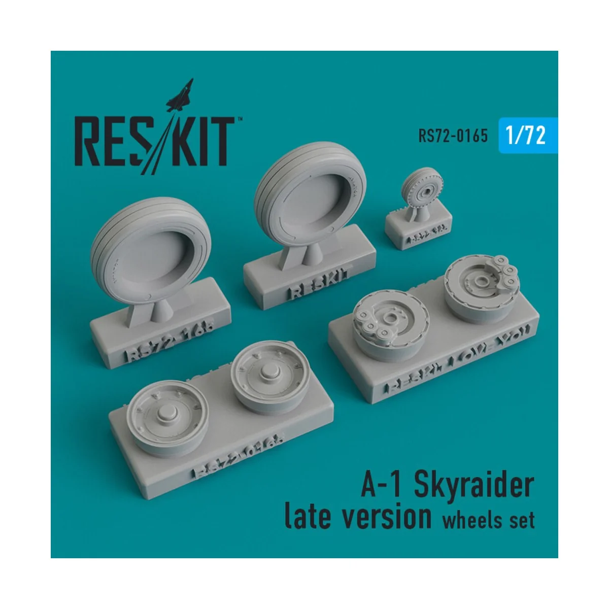 A-1 Skyraider (late version) wheels set - ResKit Models RS72-0165