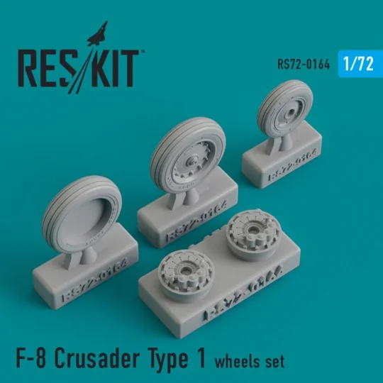 F-8 Crusader type 1 wheels set, 1/72 - ResKit Models RS72-0164