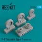 F-8 Crusader type 1 wheels set - ResKit Models RS72-0164