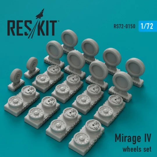 Mirage IV wheels set, 1/72 - ResKit Models RS72-0150 Mirage IV wheels set, 1/72 - ResKit Models RS72-0150