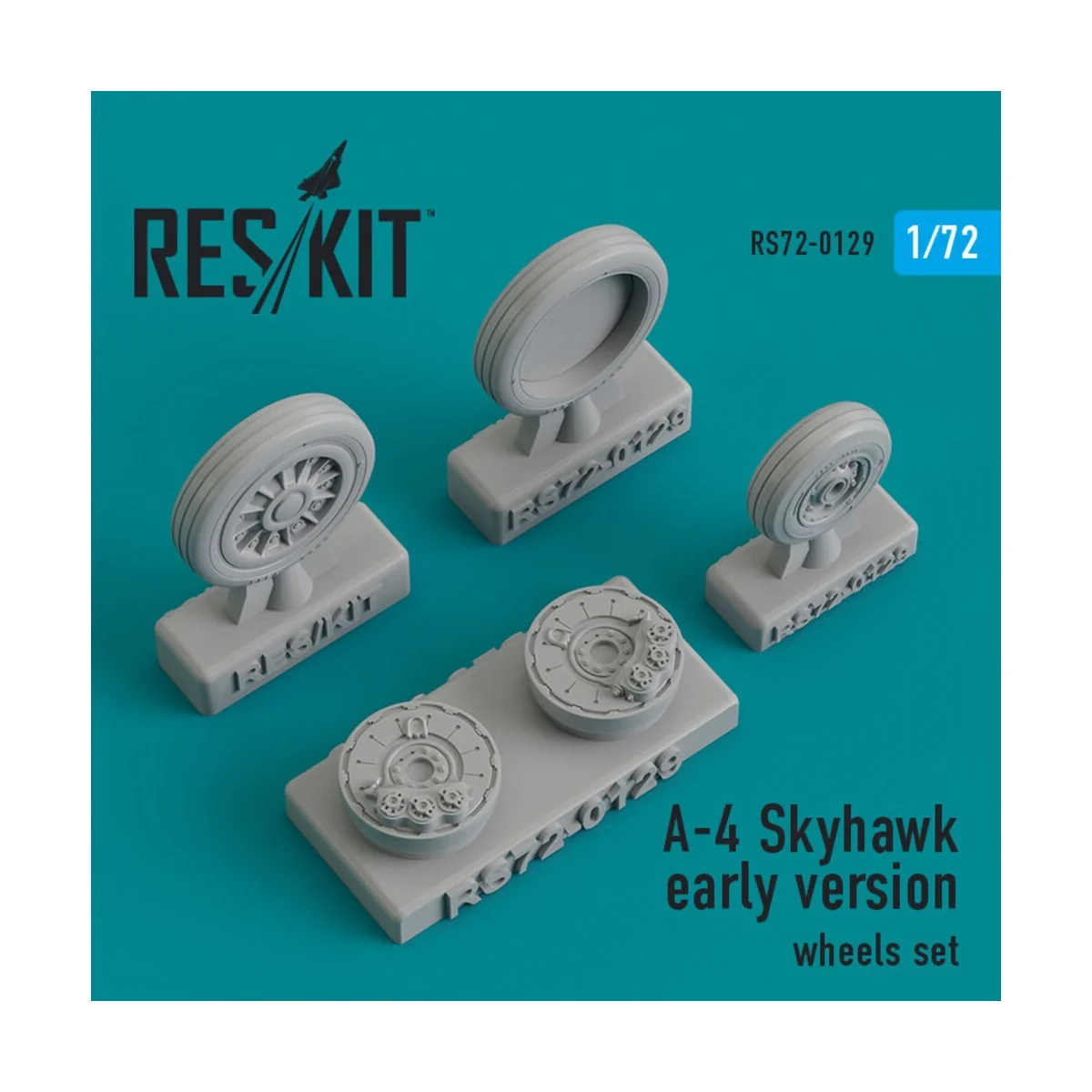 A-4 Skyhawk early version wheels set, 1/72 - ResKit Models RS72-0129