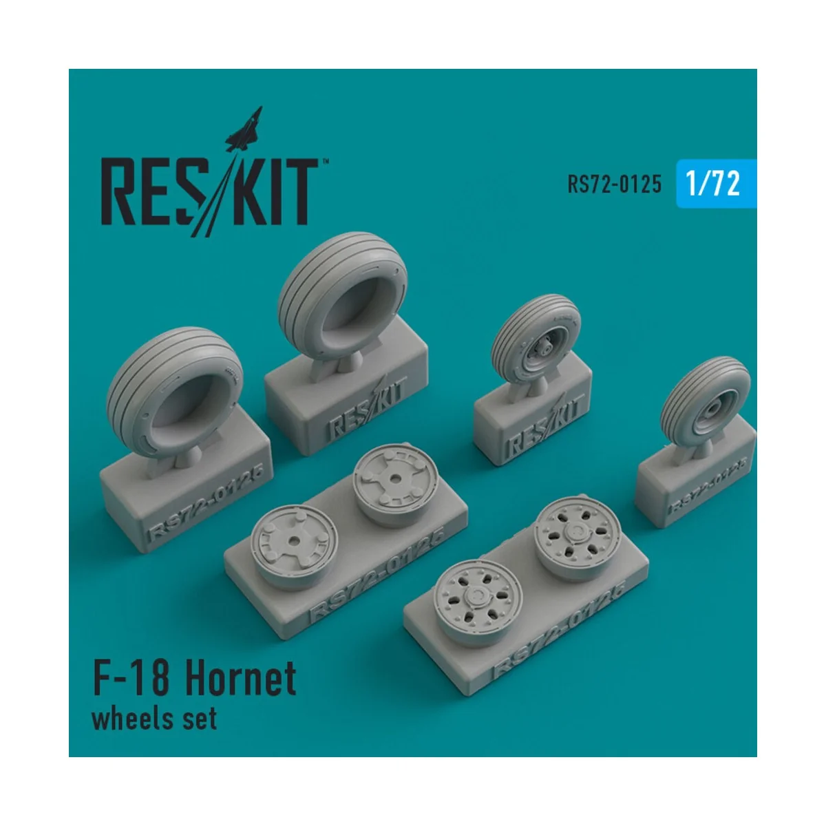 F/A-18 Hornet wheels set, 1/72 - ResKit Models RS72-0125