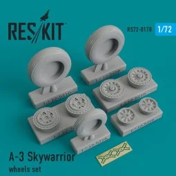 A-3 Skywarrior wheels set, 1/72 - ResKit Models RS72-0170