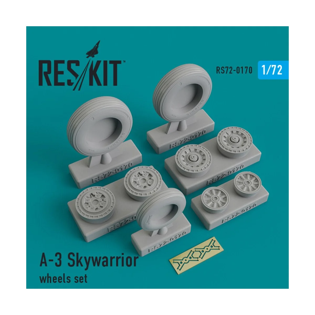 A-3 Skywarrior wheels set - ResKit Models RS72-0170