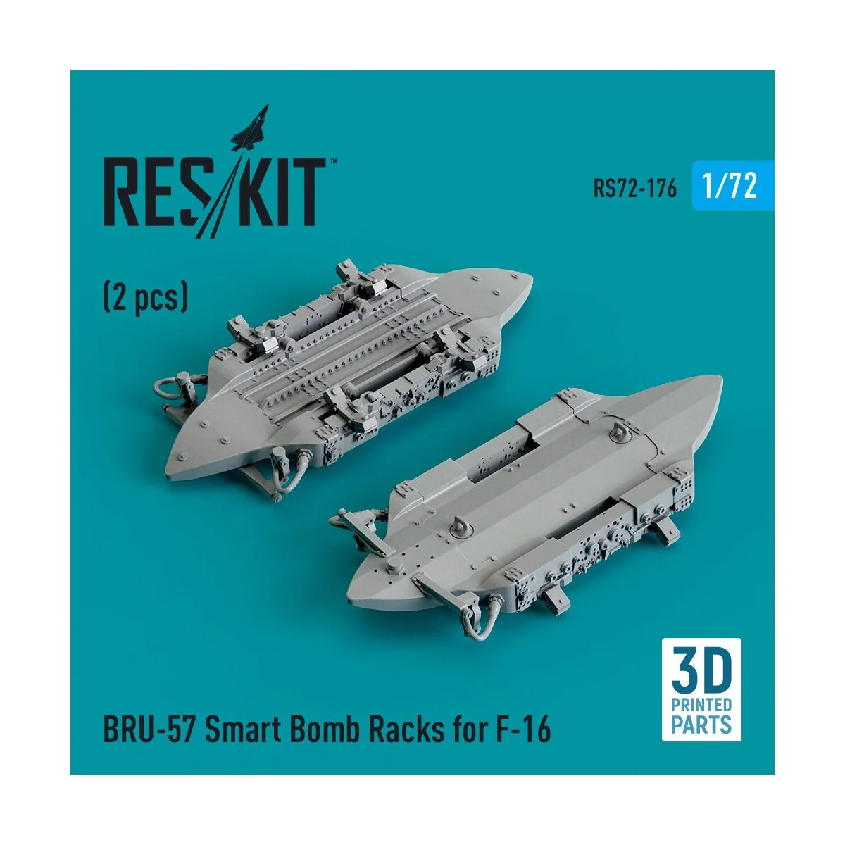 BRU-57 Smart Bomb Racks for F-16 (2 pcs) (3D Printed), 1/72 - ResKi...