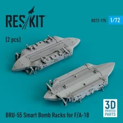 BRU-55 Smart Bomb Racks for F/A-18 (2 pcs) (3D Printed) - ResKit Mo...