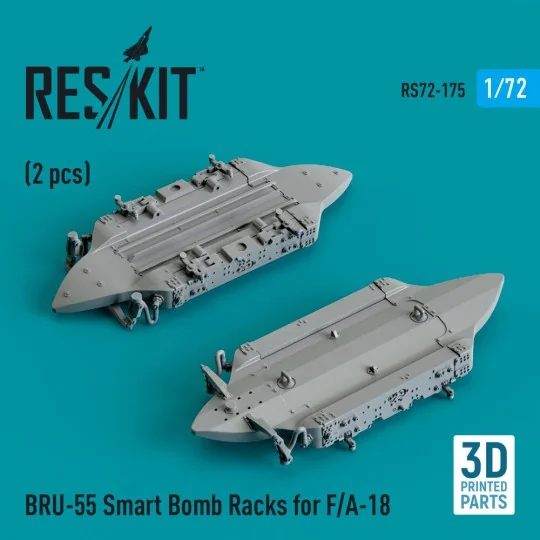 BRU-55 Smart Bomb Racks for F/A-18 (2 pcs) (3D Printed), 1/72 - Res... BRU-55 Smart Bomb Racks for F/A-18 (2 pcs) (3D Printed), 1/72 - Res...