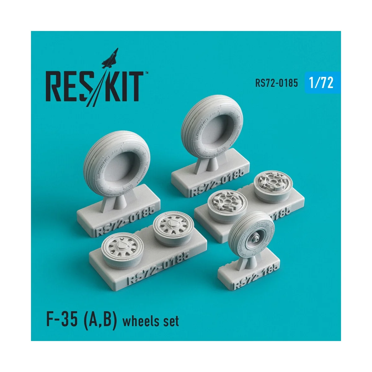 F-35 (A, B) wheels set, 1/72 - ResKit Models RS72-0185