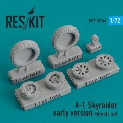 A-1 Skyraider (early version) wheels set, 1/72 - ResKit Models RS72...