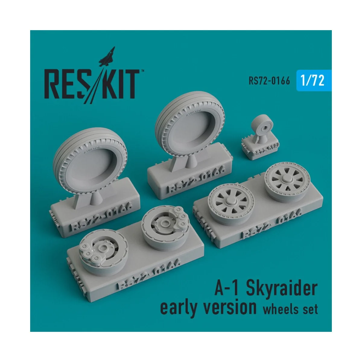 A-1 Skyraider (early version) wheels set - ResKit Models RS72-0166