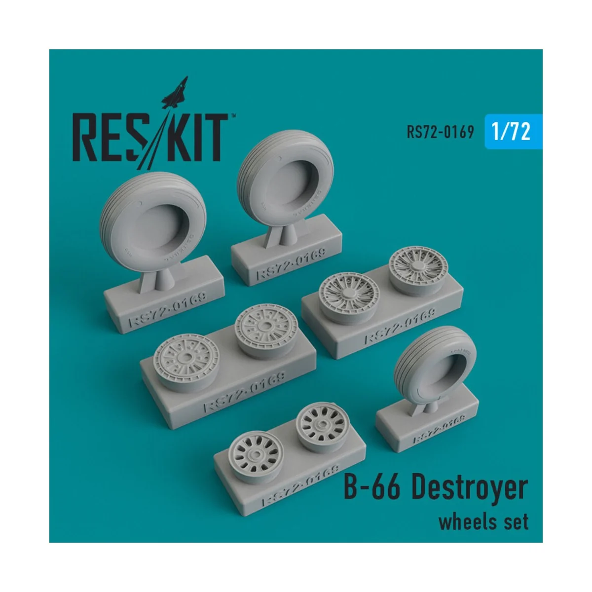 B-66 Destroyer wheels set - ResKit Models RS72-0169