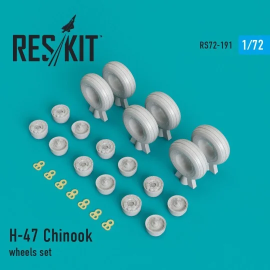 H-47 Chinook wheels set - ResKit Models RS72-0191