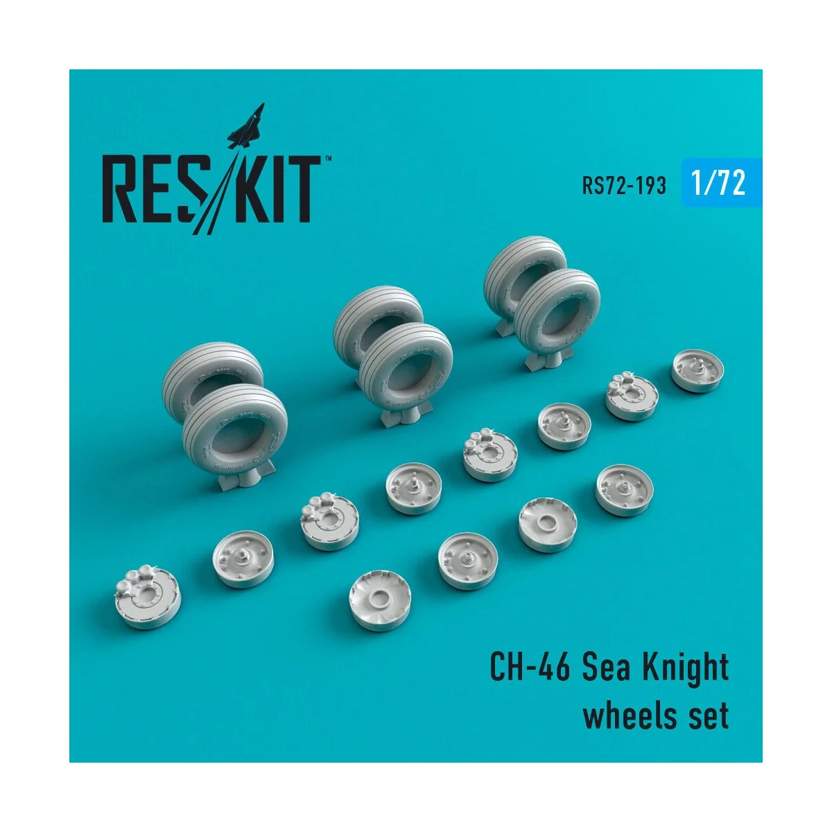 CH-46 Sea Knight wheels set - ResKit Models RS72-0193