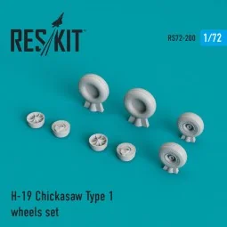 H-19 Chickasaw type 1 wheels set, 1/72 - ResKit Models RS72-0200