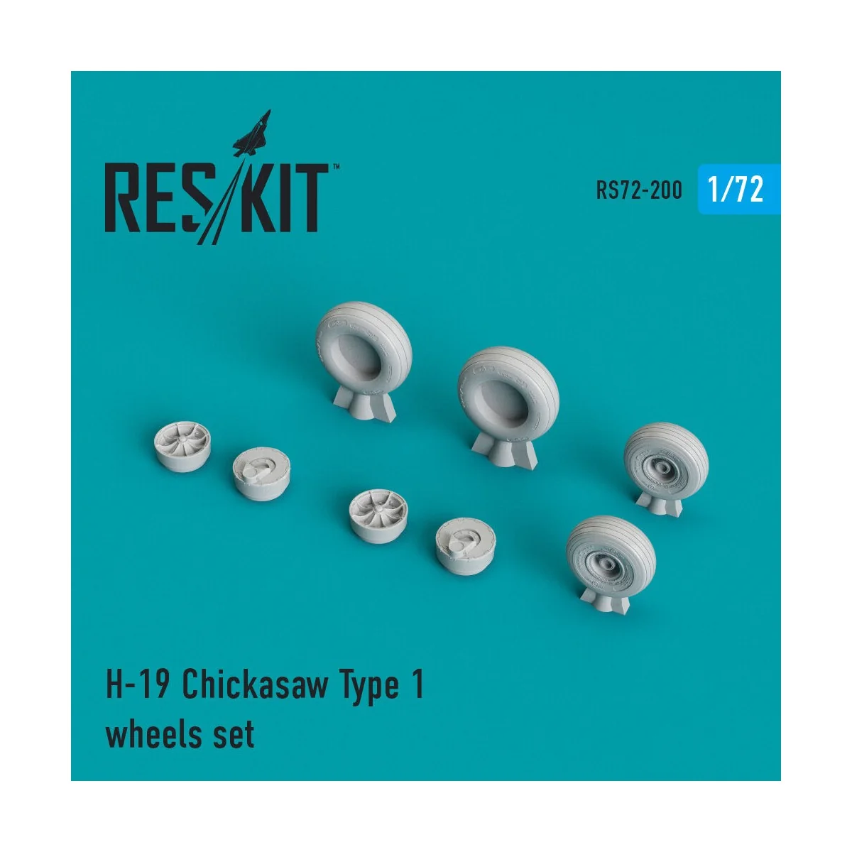 H-19 Chickasaw type 1 wheels set - ResKit Models RS72-0200